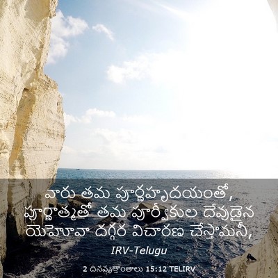 Picture 03 - 2 దినవృత్తాంతాలు 15:12 TELIRV - వారు తమ - Bible Verse Picture