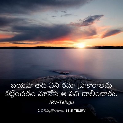 Picture 03 - 2 దినవృత్తాంతాలు 16:5 TELIRV - బయెషా అది విని రమా - Bible Verse Picture