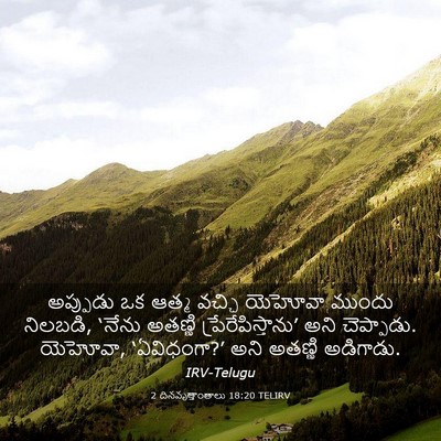 Picture 03 - 2 దినవృత్తాంతాలు 18:20 TELIRV - అప్పుడు ఒక ఆత్మ - Bible Verse Picture