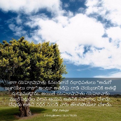 Picture 03 - 2 దినవృత్తాంతాలు 18:31 TELIRV - కాగా యెహోషాపాతు - Bible Verse Picture