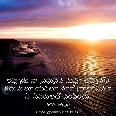 Picture 03 - 2 దినవృత్తాంతాలు 2:15 TELIRV - ఇప్పుడు నా - Bible Verse Picture