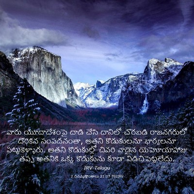 Picture 03 - 2 దినవృత్తాంతాలు 21:17 TELIRV - వారు యూదాదేశంపై - Bible Verse Picture