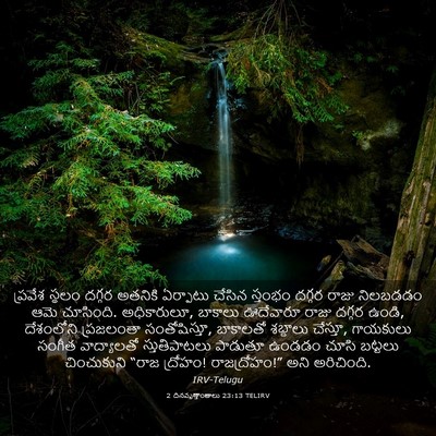 Picture 03 - 2 దినవృత్తాంతాలు 23:13 TELIRV - ప్రవేశ స్థలం - Bible Verse Picture