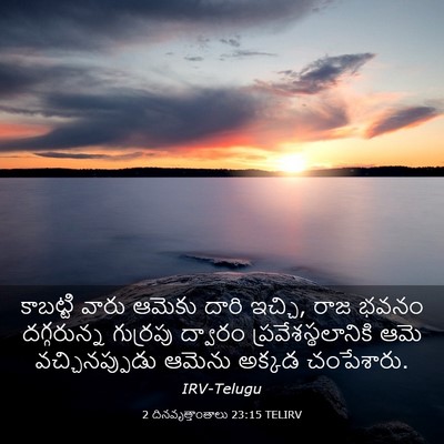 Picture 03 - 2 దినవృత్తాంతాలు 23:15 TELIRV - కాబట్టి వారు - Bible Verse Picture