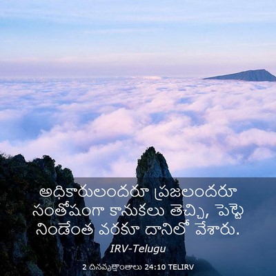Picture 03 - 2 దినవృత్తాంతాలు 24:10 TELIRV - అధికారులందరూ - Bible Verse Picture
