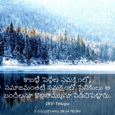 Picture 03 - 2 దినవృత్తాంతాలు 28:14 TELIRV - కాబట్టి పెద్దల - Bible Verse Picture