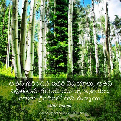 Picture 03 - 2 దినవృత్తాంతాలు 28:26 TELIRV - అతని గురించిన ఇతర - Bible Verse Picture