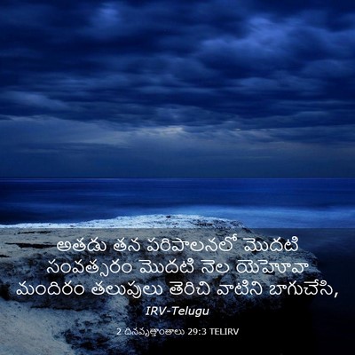 Picture 03 - 2 దినవృత్తాంతాలు 29:3 TELIRV - అతడు తన పరిపాలనలో - Bible Verse Picture