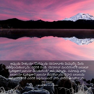 Picture 03 - 2 దినవృత్తాంతాలు 29:31 TELIRV - అప్పుడు హిజ్కియా - Bible Verse Picture