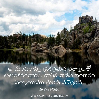 Picture 03 - 2 దినవృత్తాంతాలు 3:6 TELIRV - ఆ మందిరాన్ని - Bible Verse Picture