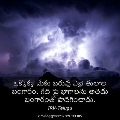 Picture 03 - 2 దినవృత్తాంతాలు 3:9 TELIRV - ఒక్కొక్క మేకు - Bible Verse Picture