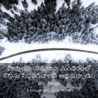 Picture 03 - 2 దినవృత్తాంతాలు 31:11 TELIRV - హిజ్కియా యెహోవా - Bible Verse Picture