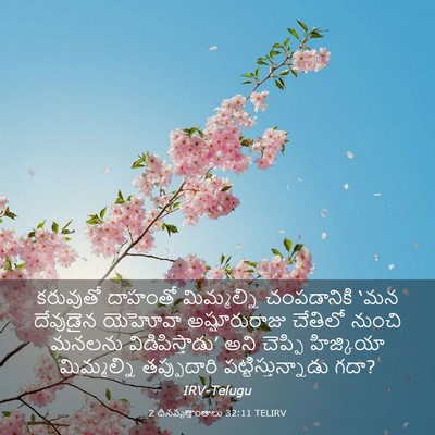 Picture 03 - 2 దినవృత్తాంతాలు 32:11 TELIRV - కరువుతో దాహంతో - Bible Verse Picture