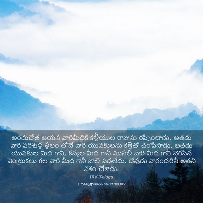 Picture 03 - 2 దినవృత్తాంతాలు 36:17 TELIRV - అందుచేత ఆయన - Bible Verse Picture