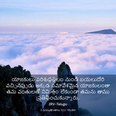 Picture 03 - 2 దినవృత్తాంతాలు 5:11 TELIRV - యాజకులు - Bible Verse Picture