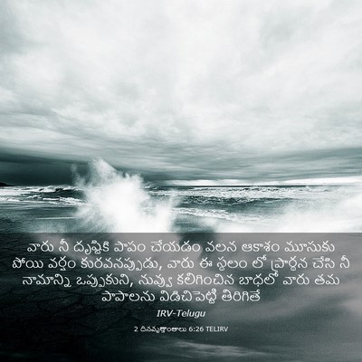Picture 03 - 2 దినవృత్తాంతాలు 6:26 TELIRV - వారు నీ దృష్టికి - Bible Verse Picture