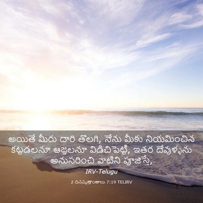 Picture 03 - 2 దినవృత్తాంతాలు 7:19 TELIRV - అయితే మీరు దారి - Bible Verse Picture