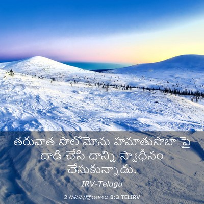 Picture 03 - 2 దినవృత్తాంతాలు 8:3 TELIRV - తరువాత సొలొమోను - Bible Verse Picture