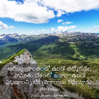 Picture 03 - 2 దినవృత్తాంతాలు 8:4 TELIRV - అరణ్య ప్రాంతంలో - Bible Verse Picture