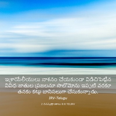 Picture 03 - 2 దినవృత్తాంతాలు 8:8 TELIRV - ఇశ్రాయేలీయులు - Bible Verse Picture