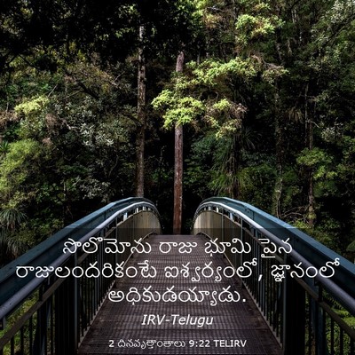 Picture 03 - 2 దినవృత్తాంతాలు 9:22 TELIRV - సొలొమోను రాజు - Bible Verse Picture
