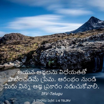 Picture 03 - 2 యోహాను పత్రిక 1:6 TELIRV - ఆయన ఆజ్ఞలను - Bible Verse Picture