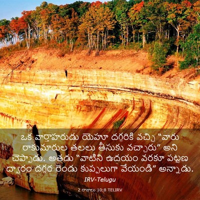 Picture 03 - 2 రాజులు 10:8 TELIRV - ఒక వార్తాహరుడు - Bible Verse Picture