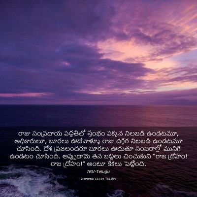 Picture 03 - 2 రాజులు 11:14 TELIRV - రాజు సంప్రదాయ - Bible Verse Picture