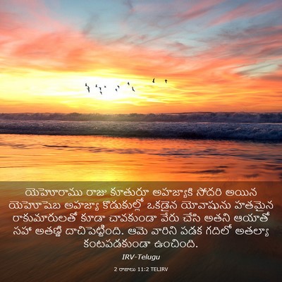 Picture 03 - 2 రాజులు 11:2 TELIRV - యెహోరాము రాజు - Bible Verse Picture