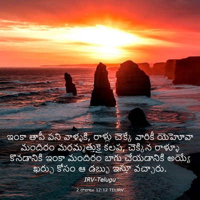Picture 03 - 2 రాజులు 12:12 TELIRV - ఇంకా తాపీ పని - Bible Verse Picture