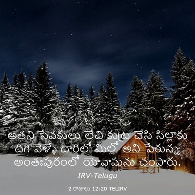 Picture 03 - 2 రాజులు 12:20 TELIRV - అతని సేవకులు లేచి - Bible Verse Picture