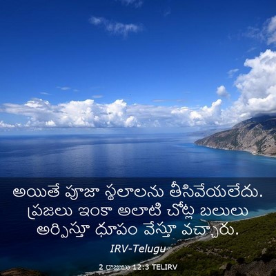Picture 03 - 2 రాజులు 12:3 TELIRV - అయితే పూజా - Bible Verse Picture
