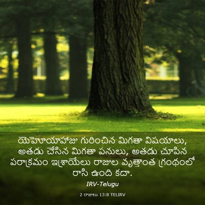 Picture 03 - 2 రాజులు 13:8 TELIRV - యెహోయాహాజు - Bible Verse Picture