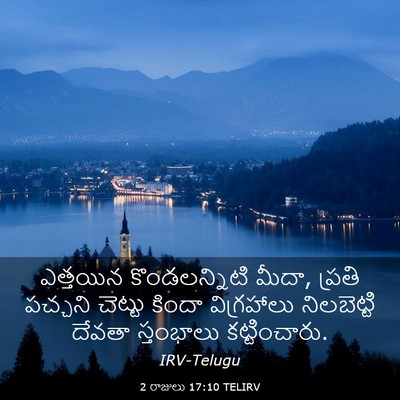 Picture 03 - 2 రాజులు 17:10 TELIRV - ఎత్తయిన - Bible Verse Picture