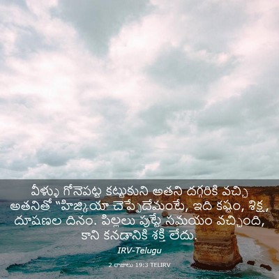 Picture 03 - 2 రాజులు 19:3 TELIRV - వీళ్ళు గోనెపట్ట - Bible Verse Picture