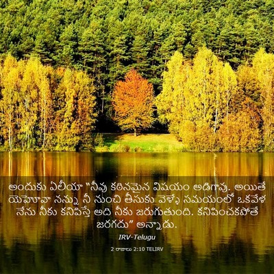 Picture 03 - 2 రాజులు 2:10 TELIRV - అందుకు ఏలీయా - Bible Verse Picture
