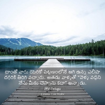 Picture 03 - 2 రాజులు 2:18 TELIRV - దాంతో వారు యెరికో - Bible Verse Picture
