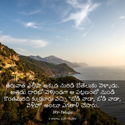 Picture 03 - 2 రాజులు 2:23 TELIRV - తరువాత ఎలీషా - Bible Verse Picture