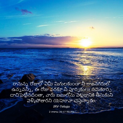 Picture 03 - 2 రాజులు 20:17 TELIRV - రానున్న రోజుల్లో - Bible Verse Picture