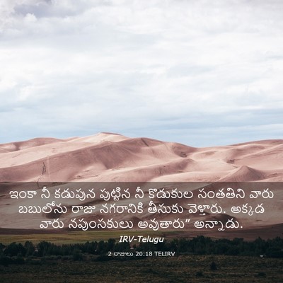 Picture 03 - 2 రాజులు 20:18 TELIRV - ఇంకా నీ కడుపున - Bible Verse Picture