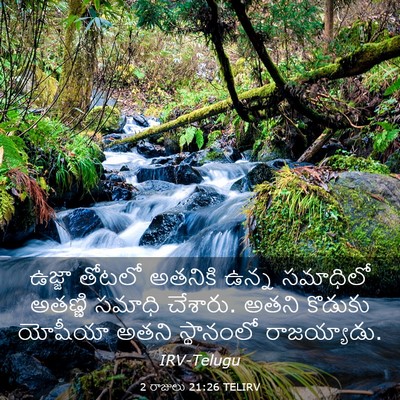Picture 03 - 2 రాజులు 21:26 TELIRV - ఉజ్జా తోటలో - Bible Verse Picture