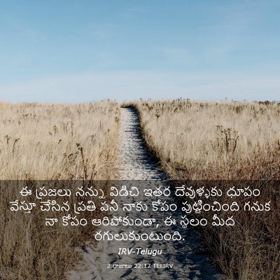 Picture 03 - 2 రాజులు 22:17 TELIRV - ఈ ప్రజలు నన్ను - Bible Verse Picture