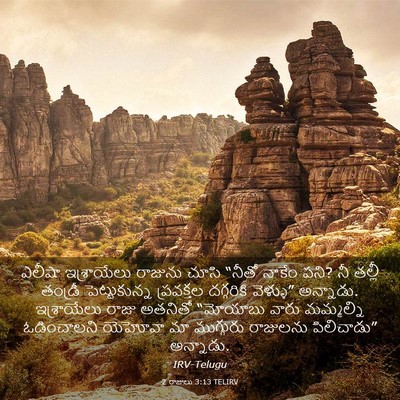 Picture 03 - 2 రాజులు 3:13 TELIRV - ఎలీషా ఇశ్రాయేలు - Bible Verse Picture