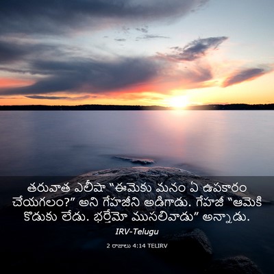 Picture 03 - 2 రాజులు 4:14 TELIRV - తరువాత ఎలీషా - Bible Verse Picture