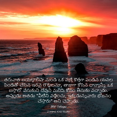Picture 03 - 2 రాజులు 4:42 TELIRV - తరువాత బయల్షాలిషా - Bible Verse Picture