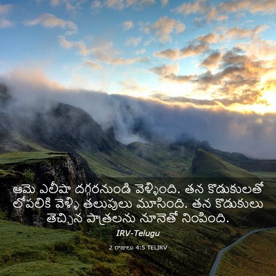 Picture 03 - 2 రాజులు 4:5 TELIRV - ఆమె ఎలీషా - Bible Verse Picture