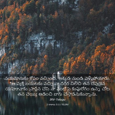 Picture 03 - 2 రాజులు 5:11 TELIRV - నయమానుకు కోపం - Bible Verse Picture