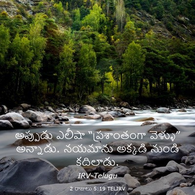 Picture 03 - 2 రాజులు 5:19 TELIRV - అప్పుడు ఎలీషా - Bible Verse Picture