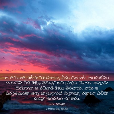 Picture 03 - 2 రాజులు 6:17 TELIRV - ఆ తరువాత ఎలీషా - Bible Verse Picture