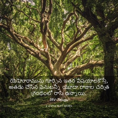 Picture 03 - 2 రాజులు 8:23 TELIRV - యెహోరామును - Bible Verse Picture